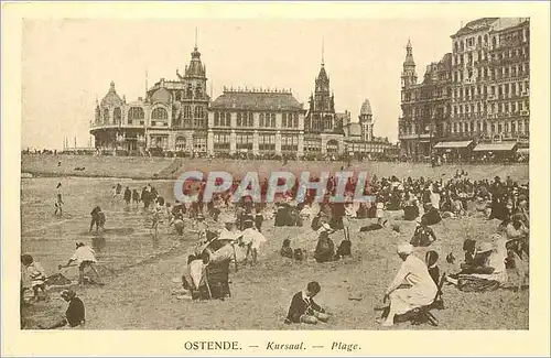 Cartes postales Ostende Kursaal Plage