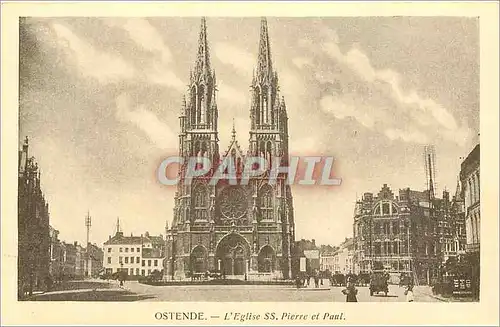 Cartes postales Ostende L Eglise SS Pierre et Paul