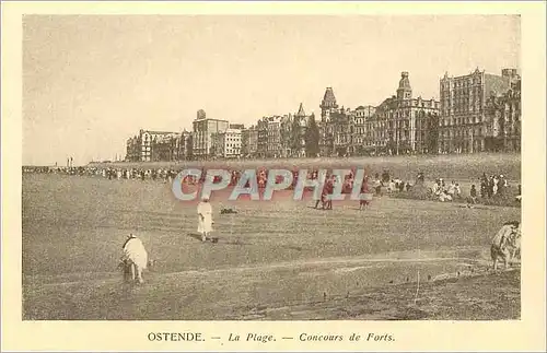 Ansichtskarte AK Ostende La Plage Concours de Forts