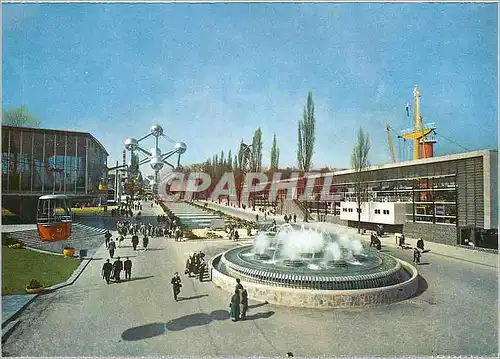 Moderne Karte Exposition Universelle de Bruxelles Avenue de Benelux