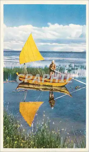 Cartes postales moderne Botes o balsas en el Lago Titicaca Bolivia