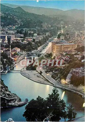 Cartes postales moderne Sarajevo dans la nuit
