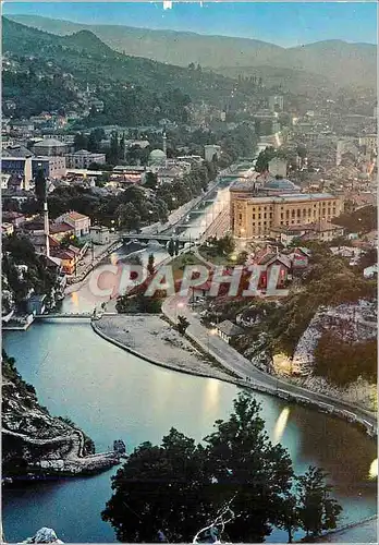 Moderne Karte Sarajevo dans la nuit