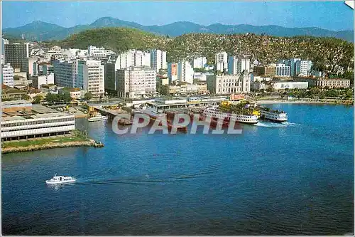 Moderne Karte Niteroi Vista aerea do Porto de Barcos