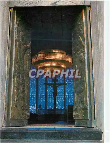 Cartes postales moderne Brasilia Brasil Santuario de D Bosco Vista parcial porta de bronze