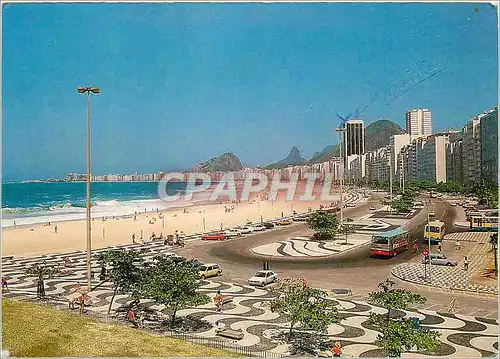 Moderne Karte Rio de Janeiro Turistico Brasil Copacabana Beach