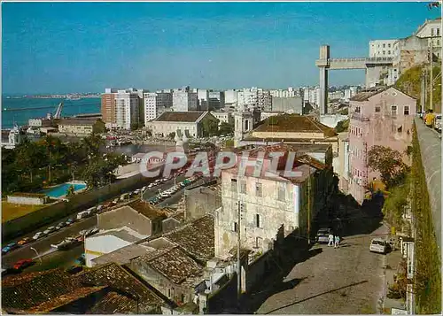 Moderne Karte Brasil Turistico Salvador Panoramic view with Lacerda Elevator