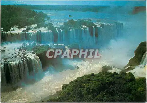 Moderne Karte Brasil Turistico Iguacu Aerial view from Argentinean border