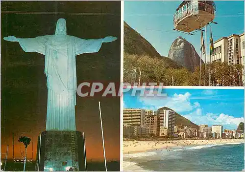 Cartes postales moderne Brasil Rio de Janeiro Christ redeemer by night