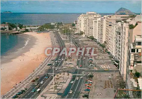 Moderne Karte Brasil Turistico Rio de Janeiro Vista parcial de Copacabana posto seis