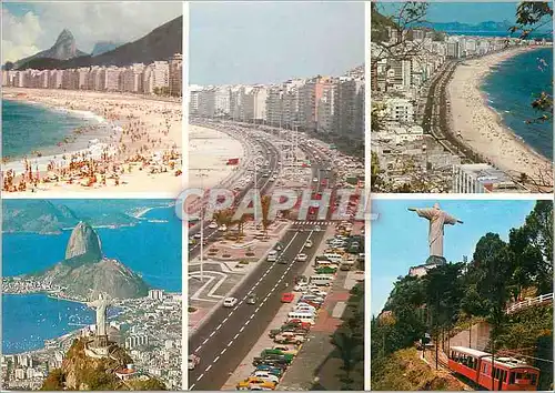 Cartes postales moderne Brasil Turistico Rio de Janeiro A Cidade Maravilhosa cercada de montanhas e do mar