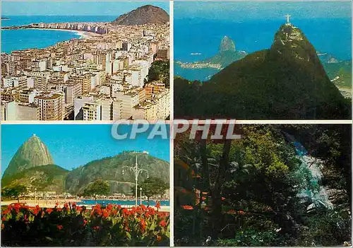 Cartes postales moderne Brasil Turistico Rio de Janeiro Os pontos turisticos da cidade Maravilhosa