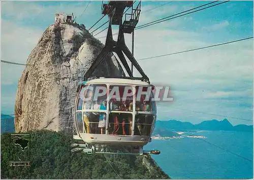 Moderne Karte Brasil Rio de Janeiro Aerial car to the Pao de Acucar