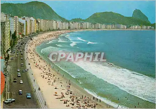 Moderne Karte Brasil Turistico Rio de Janeiro Copacabana Beach and Sugar Loaf
