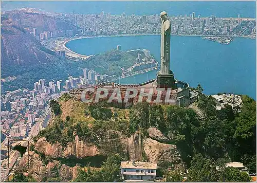 Cartes postales moderne Brasil Rio de Janeiro Aerial view Christ Redeemer Tijucas National Park