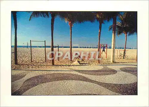 Moderne Karte Rio de Janeiro Copacabana Beach