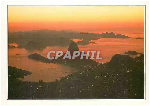 Moderne Karte Brasil Rio de Janeiro La baie de Guanabara