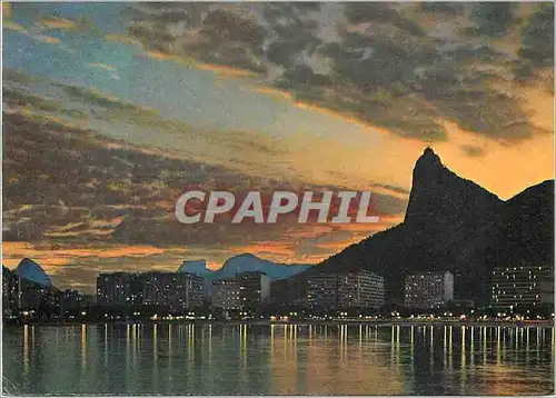 Cartes postales moderne Rio de Janeiro Brasil Crepuscule sur la Baie de Botafogo
