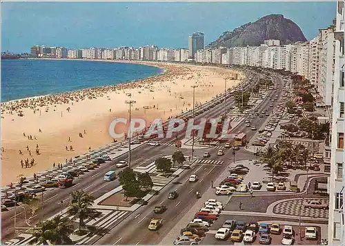 Moderne Karte Brasil Rio de Janeiro Copacabana Beach