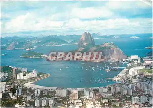 Cartes postales moderne Brasil Rio de Janeiro Botafogos Bay Pao de Acucar at the background