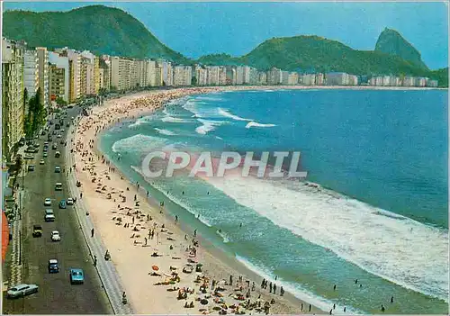 Moderne Karte Brasil Turistico Rio de Janeiro Copacabana Beach and Sugar Loaf