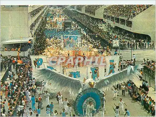 Moderne Karte Rio de Janeiro Brasil Carnival Parade Stadium