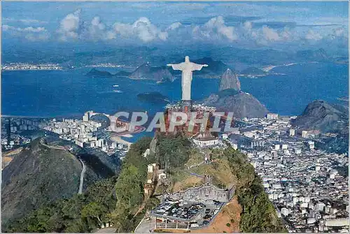 Moderne Karte Rio de Janeiro Brasil Aerial view