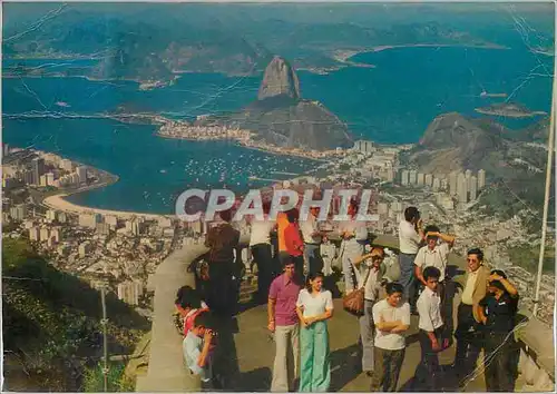 Moderne Karte Brasil Turistico Rio de Janeiro Panoramic view of Guanabara Bay