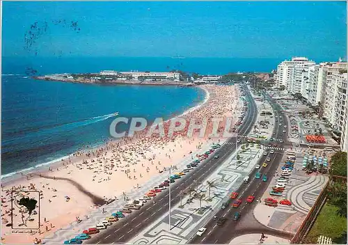 Moderne Karte Brasil Rio de Janeiro Copacabana Beach
