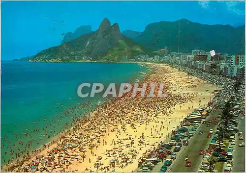 Moderne Karte Brasil Turistico Rio de Janeiro Aerial view of Ipanema