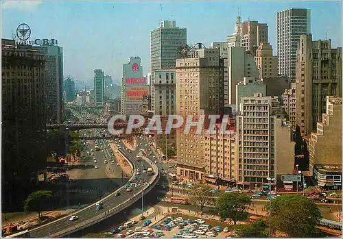 Cartes postales moderne Brasil Turistico Sao Paolo Aerial view of the center city area