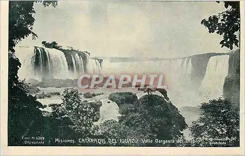 Moderne Karte Misiones Cataratas del Iguazu Valle Garganta del Diablo