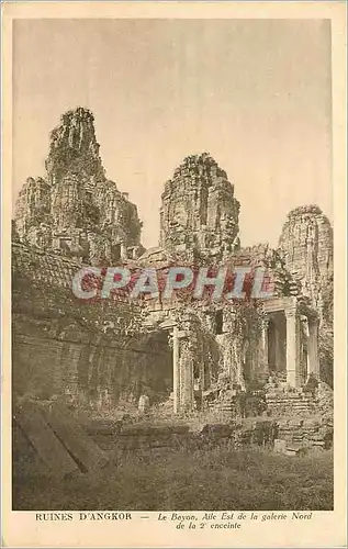 Cartes postales Ruines d Angkor Le Bayon Aile est de la galerie Nord