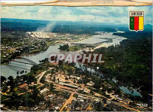 Moderne Karte Republique Federale du Cameroun Edea Vue aerienne