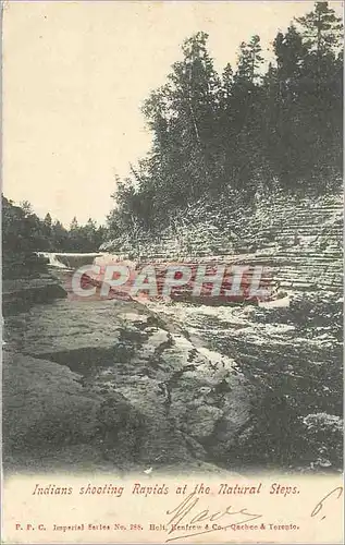 Ansichtskarte AK Indians shooting rapids at the natural steps