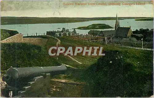 Cartes postales Halifax Harbour from Citadel showing Georges Island