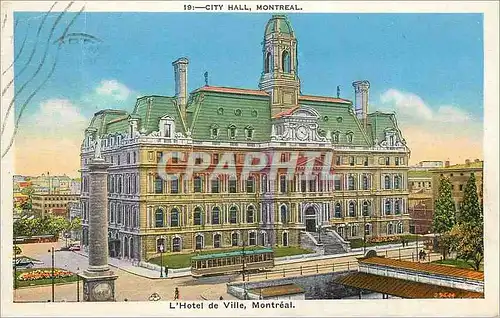 Cartes postales City Hall Montreal L Hotel de Ville