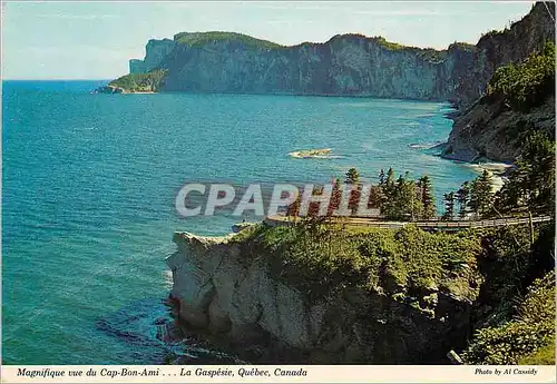 Moderne Karte Magnifique vue du Cap Bon Ami La Gaspesie Quebec Canada