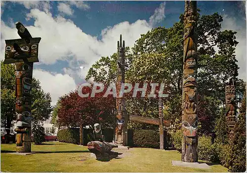 Moderne Karte Totem Poles Thunderbird Park Victoria BC