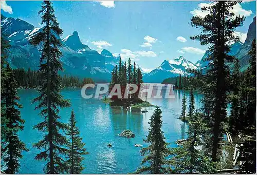Moderne Karte Maligne Lake Jasper National Park Canada