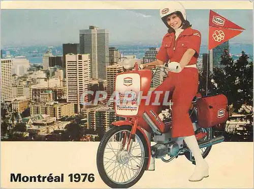 Cartes postales moderne Montreal  1976 Mobylette Texaco