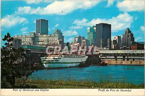 Cartes postales moderne Profil du Port de Montreal Bateau