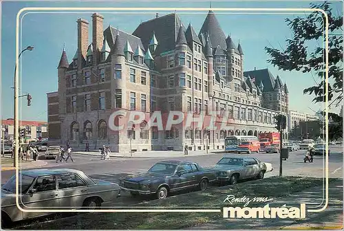 Moderne Karte Montreal Quebec Ancienne gare Hotel Viger