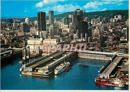 Cartes postales moderne Montreal Quebec Canada Scene pittoresque de la Silhouette et du Port de Montreal