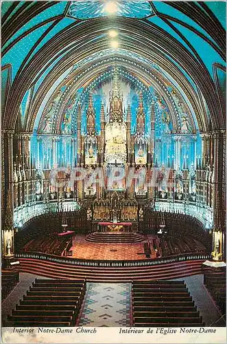 Moderne Karte Interieur de l'Eglise Notre Dame Montreal Que Canada