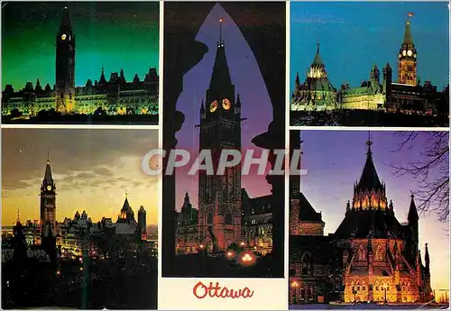 Cartes postales moderne La Magie de la Nuit les Edifices du Parlement