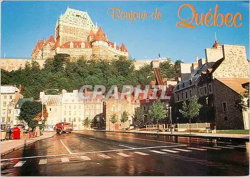 Moderne Karte Bonjour de Quebec