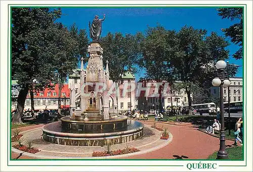 Moderne Karte Quebec Le Monument de la Foi a la place d'Armes