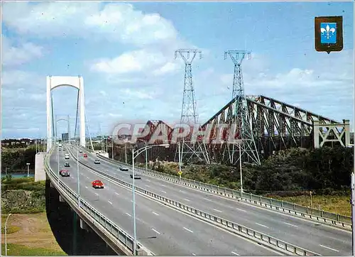 Moderne Karte Quebec Que Les Ponts Pierre Laporte et Quebec