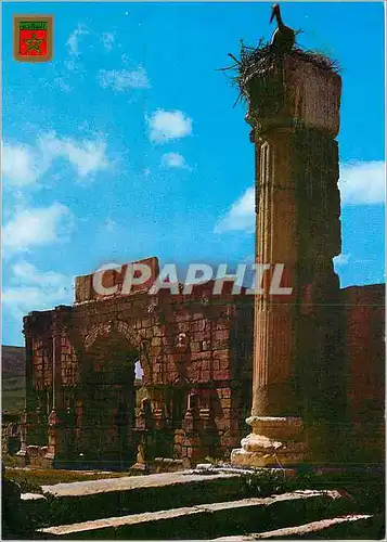 Moderne Karte Volubilis Arc de Triomphe de Caracalla